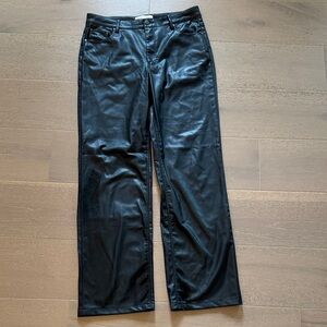Zara Faux Leather Black Pants